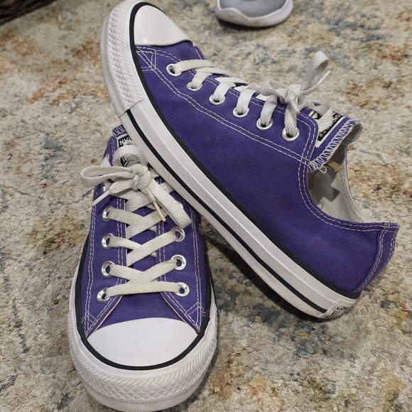 Converse All Star Low Top Unisex Lace Up Sneaker Purple Mens 6.5 Womens 8.5 - Picture 5 of 9
